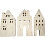 Dp Craft Domečky - dřevěné dekorace 3 ks – Zboží Dáma