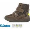 Dětské kotníkové boty D.D.Step chlapecká zimní obuv W040-369AM khaki