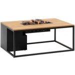 Cosi Cosiloft Stůl s plynovým ohništěm 120 černý rám/deska teak – Zboží Dáma