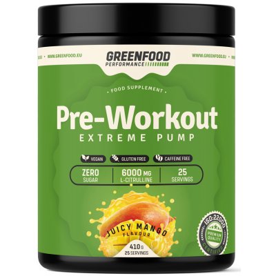 GreenFood Pre-Workout 410 g – Zboží Mobilmania