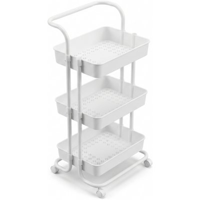 Boximo kuchyňský vozík 3patrový na kolečkách 37 x 43 x 89 cm bílý – Hledejceny.cz
