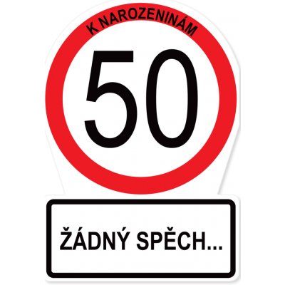 Albi Přání k narozeninám - Dopravní značka 50 let – Zboží Dáma