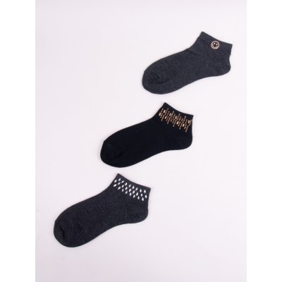 Yoclub dámské ponožky s krystaly 3-pack SKS-0001K-000B Multicolour