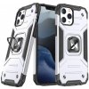 Pouzdro a kryt na mobilní telefon Apple Pouzdro MG Ring Armor iPhone 13 Pro, stříbrné