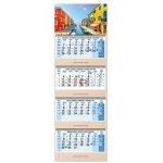 Dřevěný čtyřměsíční Kvatro Wood Benátky skládaný český se spirálou modrý 2027 – Hledejceny.cz