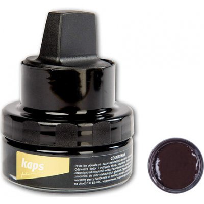 Kaps tmavě hnědý krém na kožené boty s voskem a aplikátorem Color Wax 50 ml – Zboží Dáma