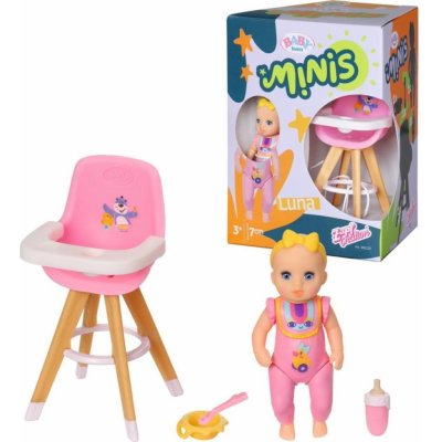 BABY born Minis Sada s jídelní židličkou a panenkou – Zboží Mobilmania