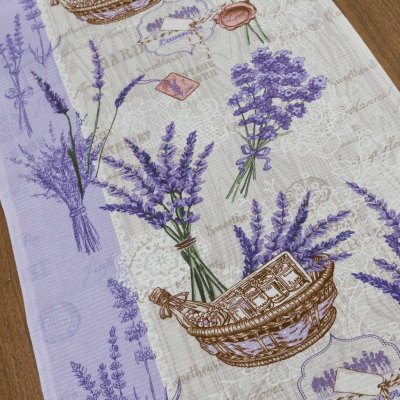 Bavlněné plátno vaflovina, utěrkovina / štola na metráž 703023 levandule, fialová, š. 50cm (látka v metráži) – Hledejceny.cz