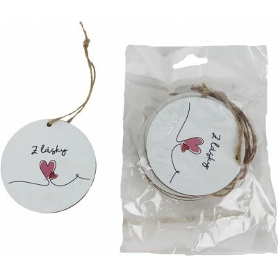 Visačka s nápisem Z LÁSKY, 10 ks D7859 – Zboží Mobilmania