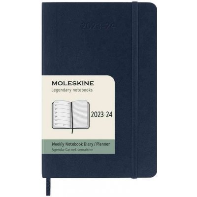 Moleskine A6 týdenní 2023-24 modrý – Zbozi.Blesk.cz