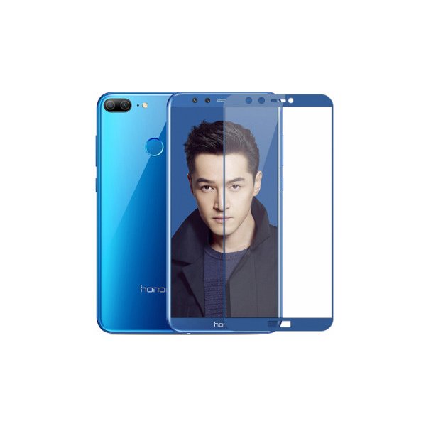 Tvrzené sklo pro mobilní telefony SES 3D pro Huawei Honor 9 Lite - modrý rámeček 140144711
