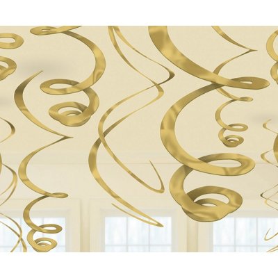 Amscan Závěsné spirály zlaté – Sleviste.cz