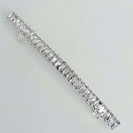 Francouzská štrasová spona - stříbrná - 8,2cm – Hledejceny.cz