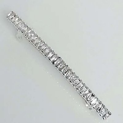 Francouzská štrasová spona - stříbrná - 8,2cm – Hledejceny.cz