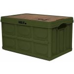 Nils Skládací přepravka Camp NCB4007 s dřevěným víkem 2v1 9 l zelená – Zboží Dáma