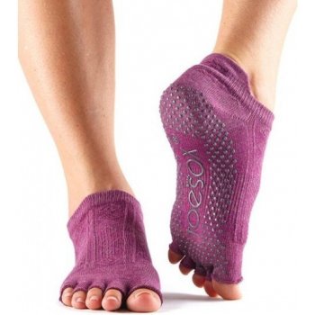 ToeSox LOW RISE bezprstové protiskluzové ponožky VIOLET