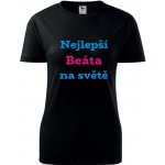 Černé dámské tričko nejlepší Beáta na světě tričko se jménem – Hledejceny.cz