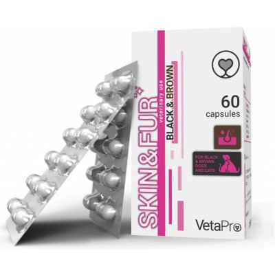 Vetapro Skin&Fur vitamíny pro kvalitní srst 60 kapslí – Hledejceny.cz