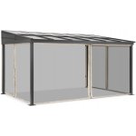 Garden Point Tarragona s moskytiérou Hliníkový přístřešek na terasu 3 x 6 m béžový – Zboží Mobilmania