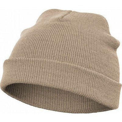 Flexfit Silná ohrnovací beanie čepice z husté pleteniny béžová FX1500KC – Hledejceny.cz