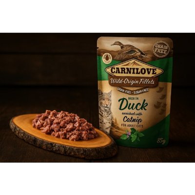 Carnilove Cat Duck with Catnip 85 g – Sleviste.cz