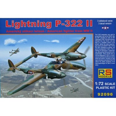 RS Models Lightning P322 II 3x USAAF decals 92096 1:72