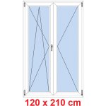 Soft Dvoukřídlé balkonové dveře otevíravé a sklopné Antracit krupička/bílá 120 x 210 cm – Hledejceny.cz