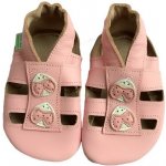 Hopi Hop kožené Barefoot capáčky sandálky růžové Beruška – Zboží Dáma