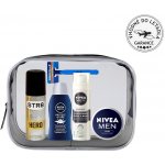 Nivea Men sprchový gel 50 ml + Deodorant STR8 50 ml + Nivea Men krém 30 ml + Nivea Men balzám po holení 30 ml + Nivea Men pěna na holení 30 ml dárková sada – Zboží Mobilmania