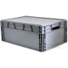 Úložný box HTI Plastová EURO přepravka 600x400x235 mm s víkem MC-3875