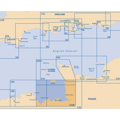Námořní mapa Imray C33B Channel Islands (South) and North Coast of France IMC33B – Hledejceny.cz
