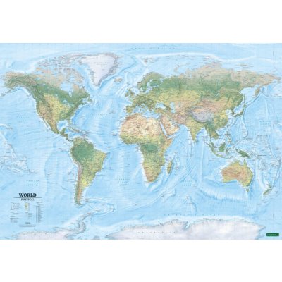Freytag & Berndt nástěnná mapa Svět 1:35 mil. - politická, fyzická 138x96 cm – Zboží Dáma