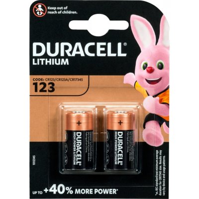 Lithiová baterie Duracell Lithium CR123 CR123A 1100 mAh 2 kusy – Zboží Živě