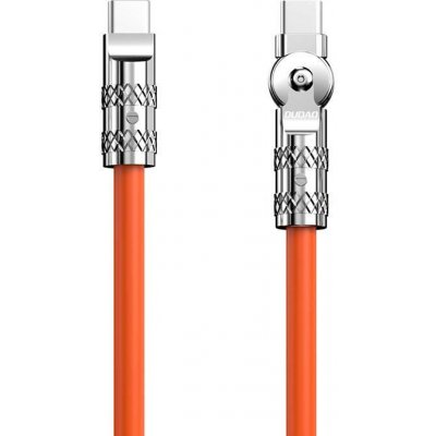 Dudao L24CC USB-C na USB-C 120W, s otočnou koncovkou, 1m, oranžový – Zbozi.Blesk.cz