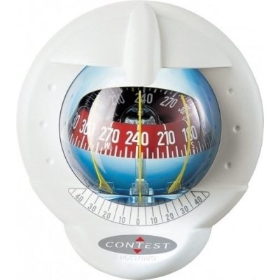 Plastimo Compass Contest 101 WHITE-RED 10-25° tilted bulkhead