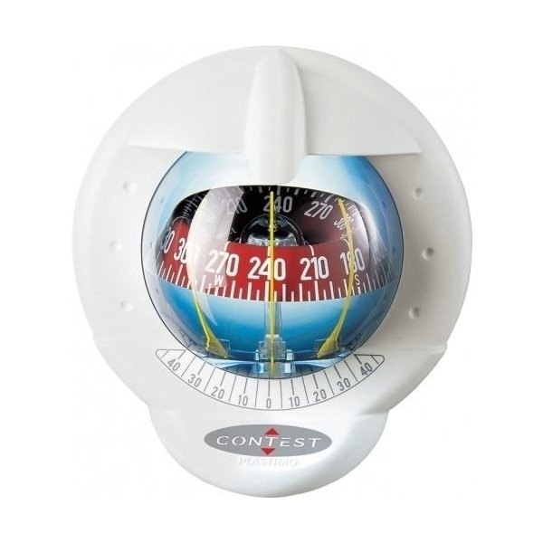 Kompasy a buzoly Plastimo Compass Contest 101 WHITE-RED 10-25° tilted bulkhead
