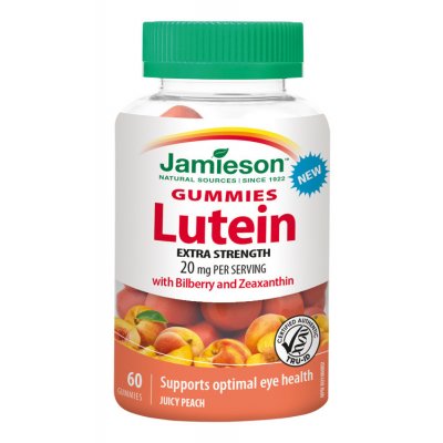 Jamieson Gummies Lutein extra strength 60 želatinových pastilek – Zbozi.Blesk.cz