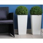 Lamela Květináč Finezja 400 x 400 mm ratan krémový – Hledejceny.cz