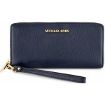Michael Kors Jet set travel LG TRVL CONTINENTAL dámská kožená peněženka tmavě modrá zlatá – Zboží Mobilmania