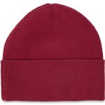 Tommy Hilfiger čepice Essential Flag beanie AW0AW15309 Červená – Zboží Dáma