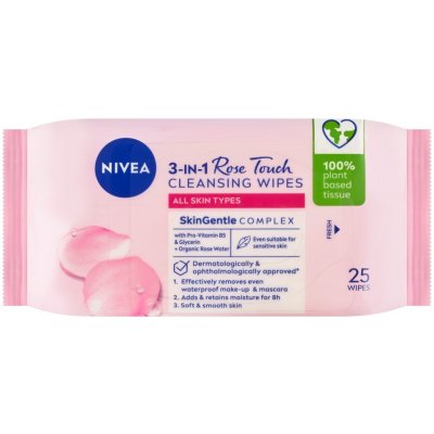 Nivea Micellar Wipes Aqua Rose odličovací ubrousky 25 ks – Hledejceny.cz