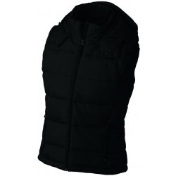 James & Nicholson JN1005 dámská zimní vesta s kapucí černá