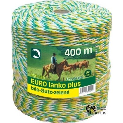 Ohradníkové lanko provaz EURO PLUS 3MM 400m – Hledejceny.cz