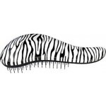 Detangler Professional kartáč na vlasy s rukojetí bílá zebra – Sleviste.cz