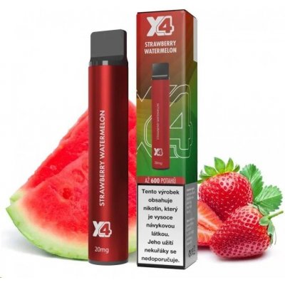 X4 Bar Strawberry Watermelon 20 mg 600 potáhnutí – Sleviste.cz