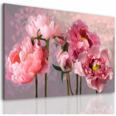 Obraz na plátně PEONIA různé rozměry Ludesign ludesign obrazy: 70x50 cm – Hledejceny.cz