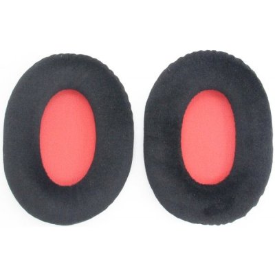 eses náušníky pro sluchátka Kingston HyperX Cloud II černé s červeným vnitřkem semišové – Zboží Živě