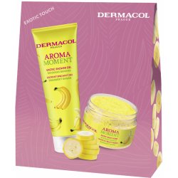 Dermacol Aroma moment - Sprchový gel 250 ml a tělový peeling 200 g Banán