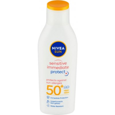 Nivea Sun Sensitive Immediate Protect+ mléko na opalování SPF50+ 200 ml – Hledejceny.cz