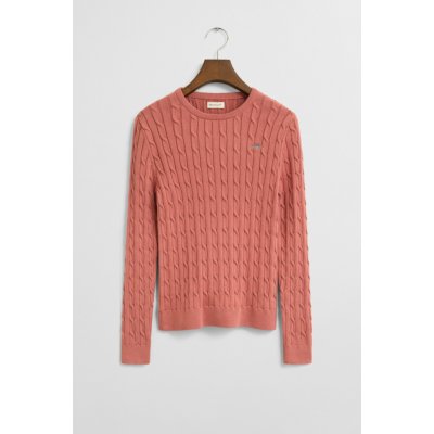 Gant Stretch Cotton Cable C-neck Faded Brick – Hledejceny.cz